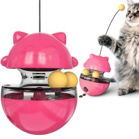 Cat Tumbler Toys, Cat Food Dispensing Toys Slow Feeder for All Cats, Turntable Cat Toy for Training Exercise Increases IQ