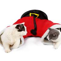 Cat tunnel interactive toy, funny and playable accessory for cats with Christmas style and funny design Wholesale winter